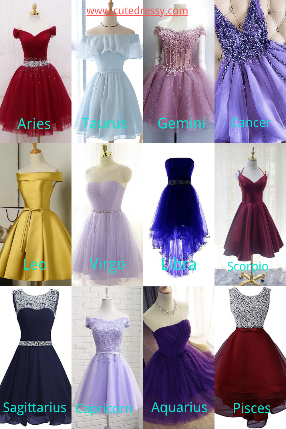 Dresses based on zodiac sign best sale