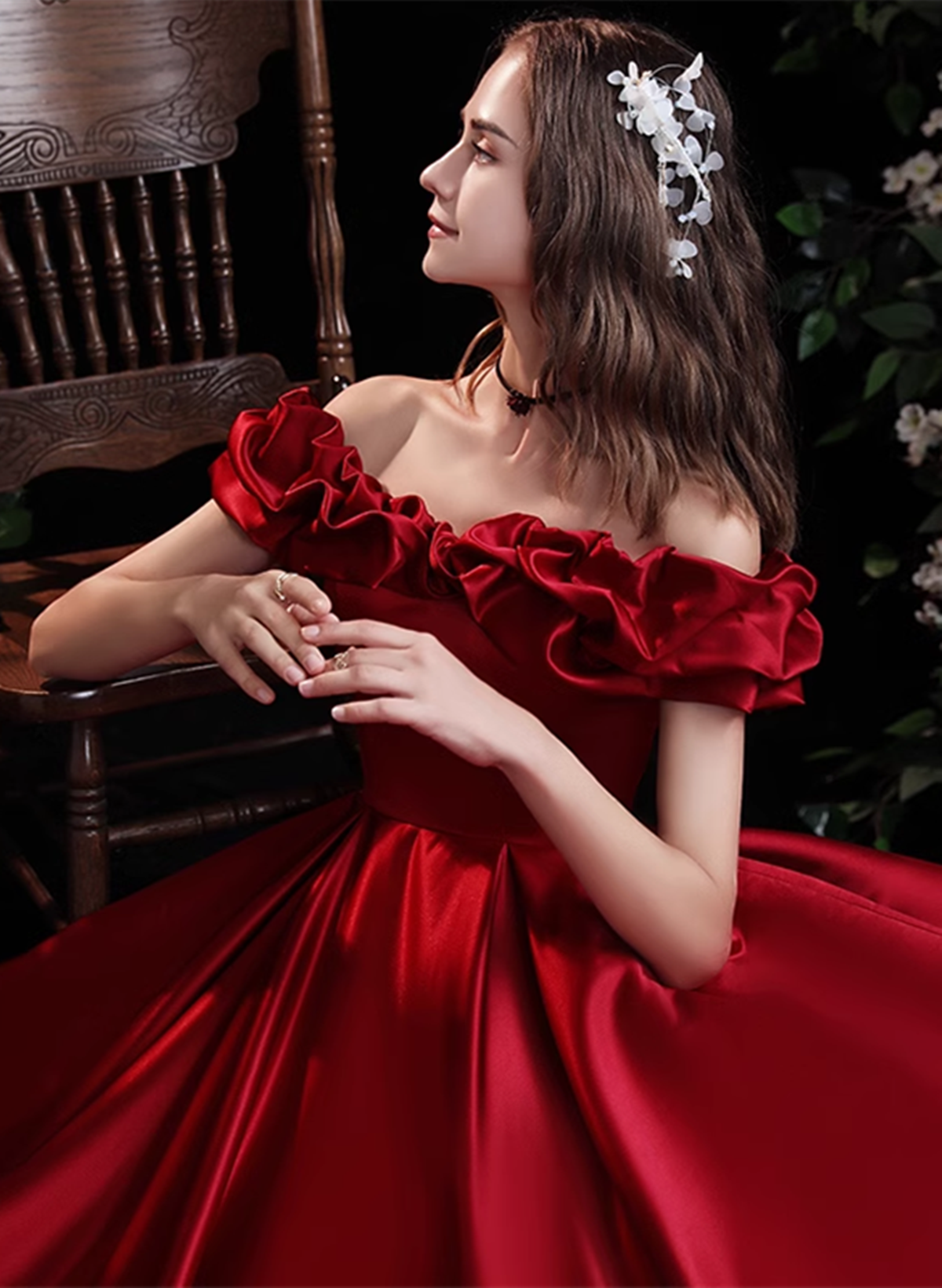 Wine Red Satin Simple Off Shoulder Party Dress, Wine Red Long Prom Dre Cutedressy Wine Red Satin Simple Off Shoulder Party Dress, Wine Red Long Prom Dre Cutedressy