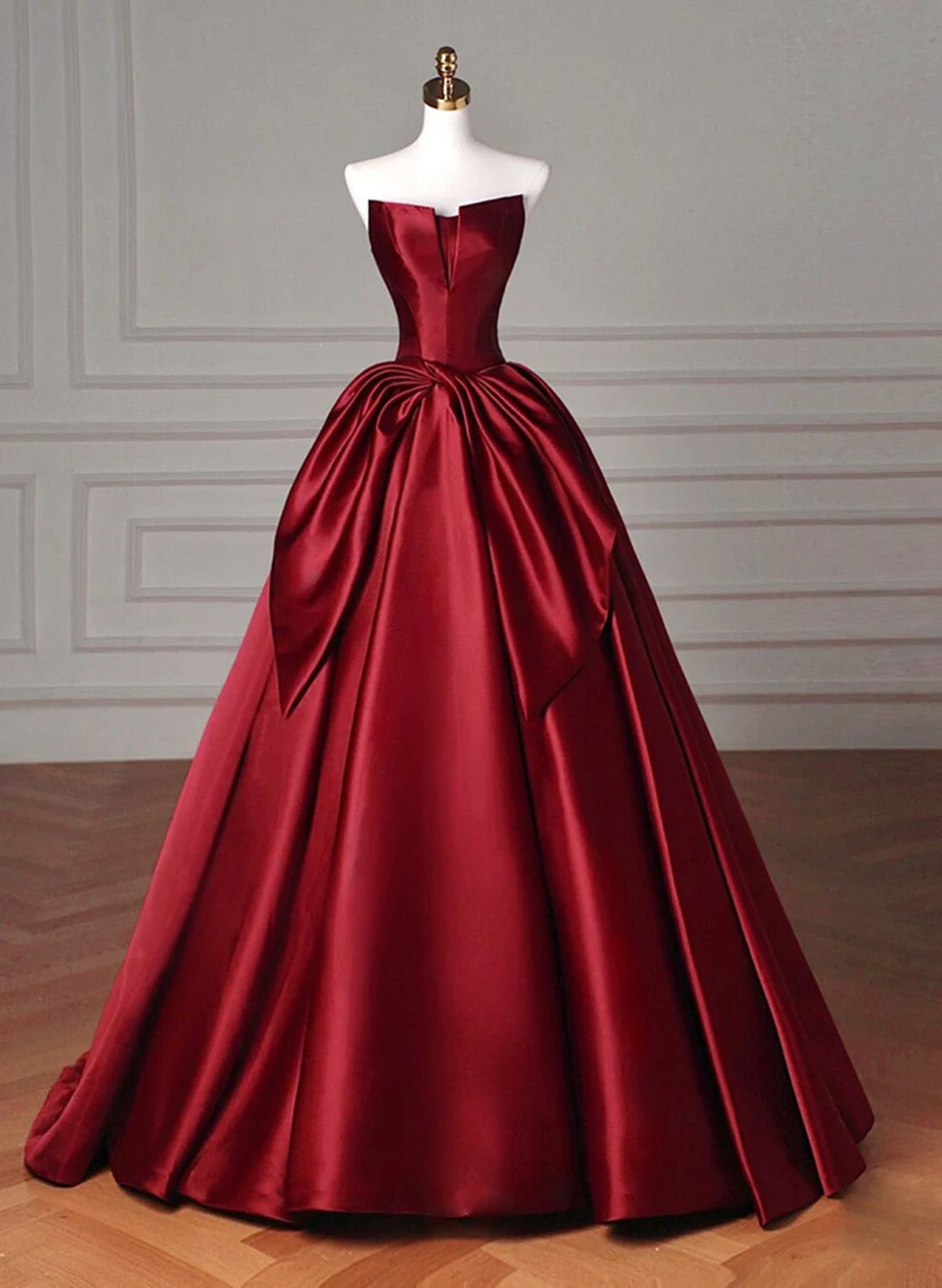 red party dress Wine Red Satin Long Party Dress Formal Dress, Wine Red Prom Dress – Cutedressy