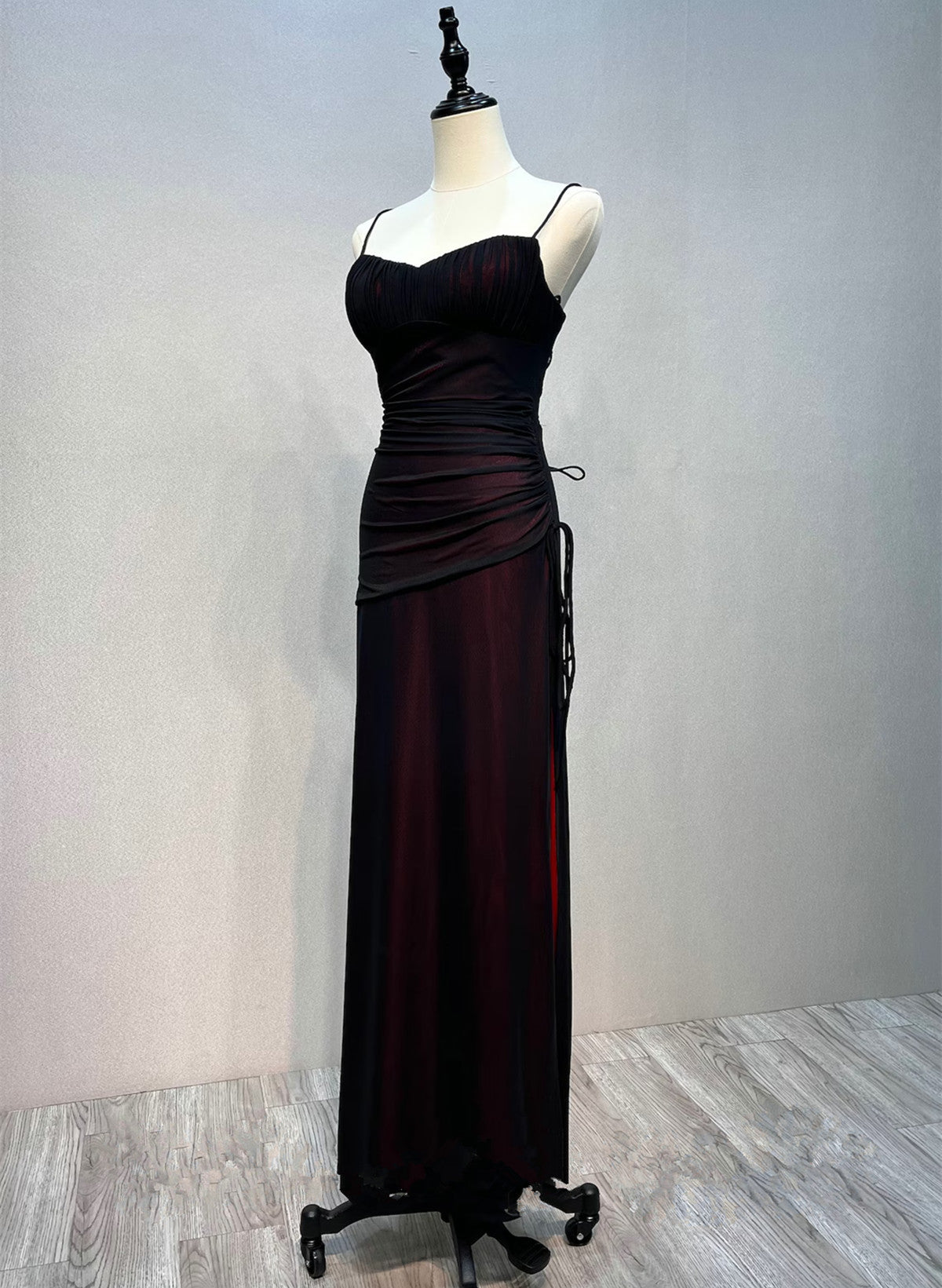 Black and Red Mermaid Straps Long Party Dress, Long Prom Dress with Le Cutedressy Black and Red Mermaid Straps Long Party Dress, Long Prom Dress with Le Cutedressy