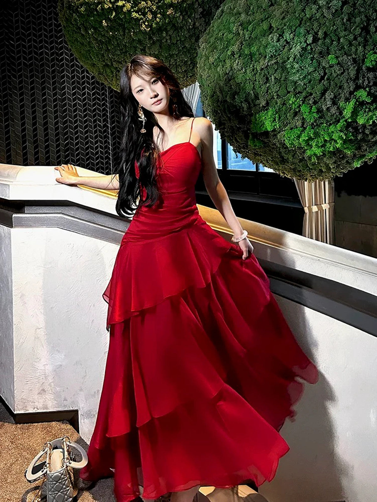 Wine Red Chiffon Sweetheart Sheath Spaghetti Straps Party Dress, Wine Cutedressy Wine Red Chiffon Sweetheart Sheath Spaghetti Straps Party Dress, Wine Cutedressy