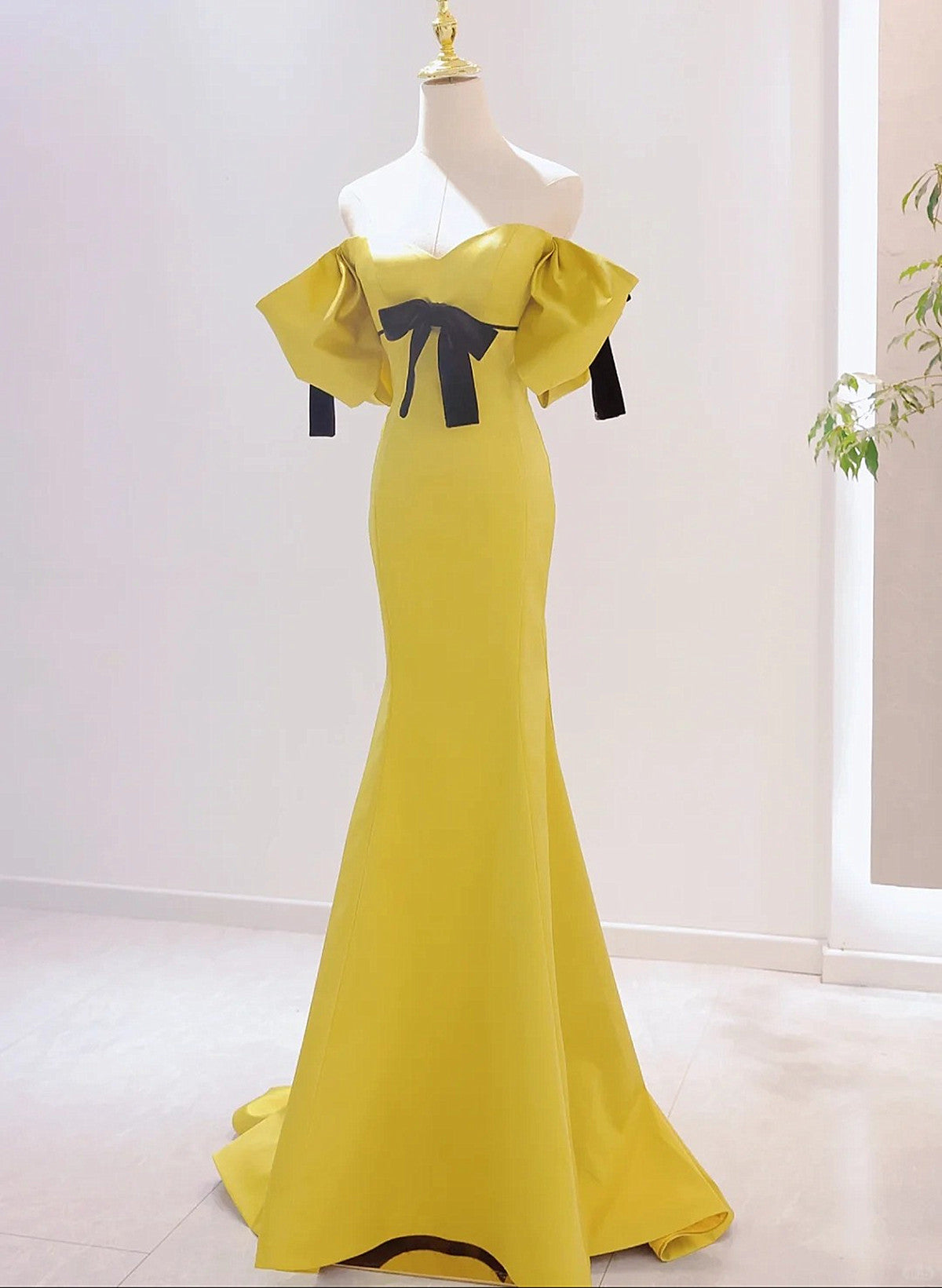 Yellow Spandex Mermaid Long Sweetheart Prom Dress, Yellow Formal Dress Cutedressy Yellow Spandex Mermaid Long Sweetheart Prom Dress, Yellow Formal Dress Cutedressy
