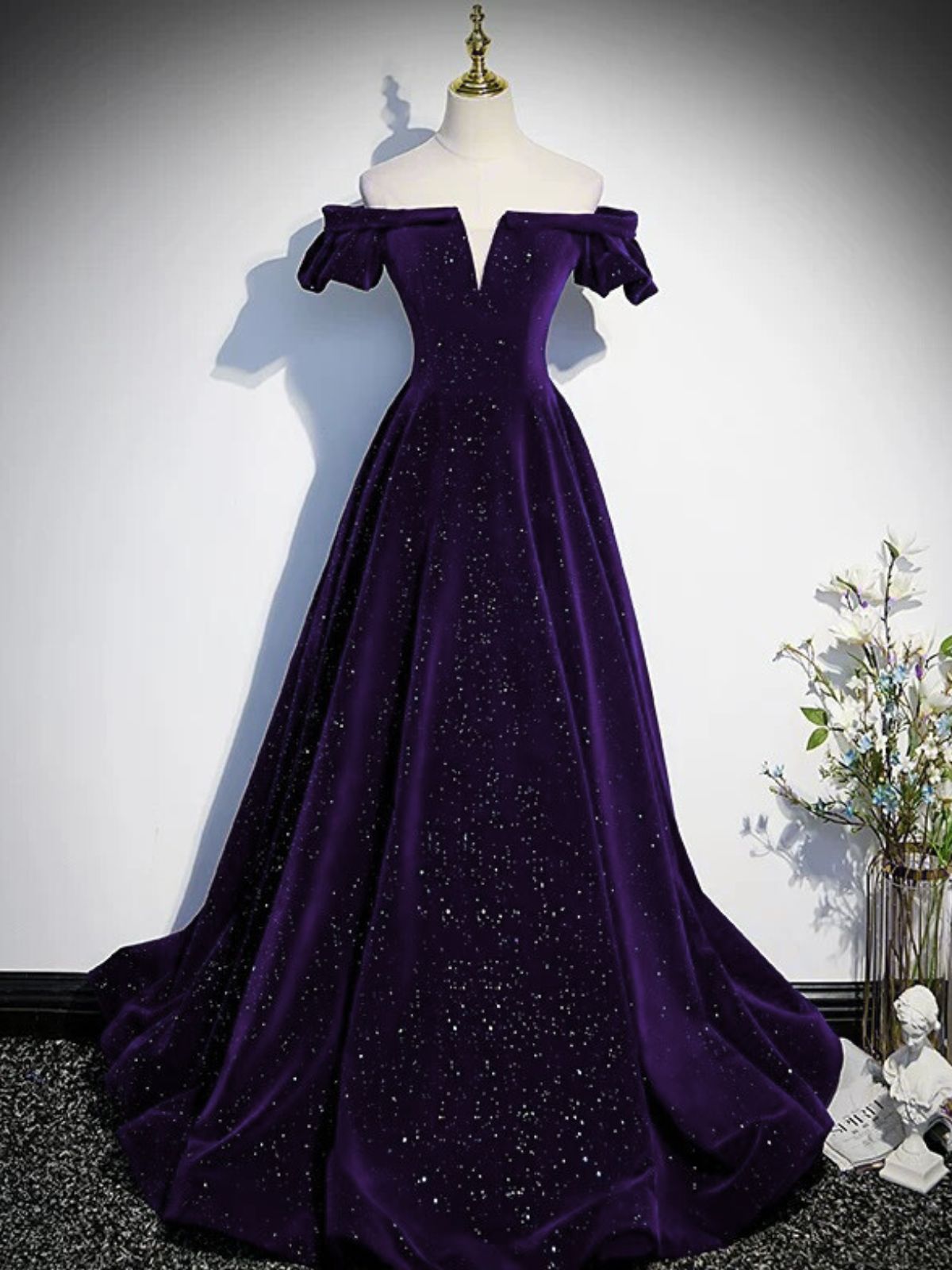 purple velvet dressing gown Women's Dressing Gown Smoking Jacket Robe Purple Cotton Velvet Quilted Silk