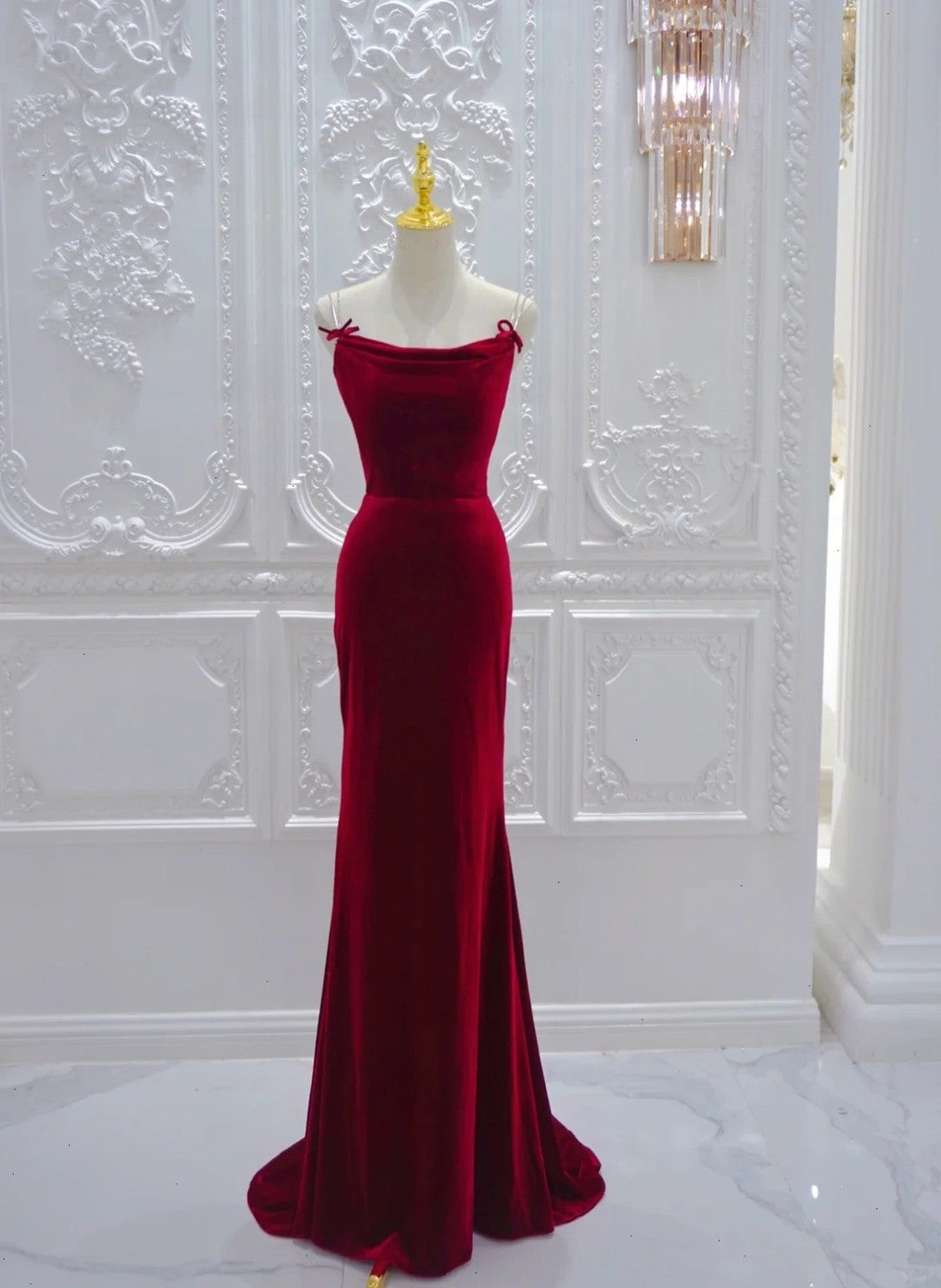 Wine Red Velvet Straps Cross Back Long Party Dress, Wine Red Velvet Pr – Cutedressy Wine Red Velvet Straps Cross Back Long Party Dress, Wine Red Velvet Pr – Cutedressy