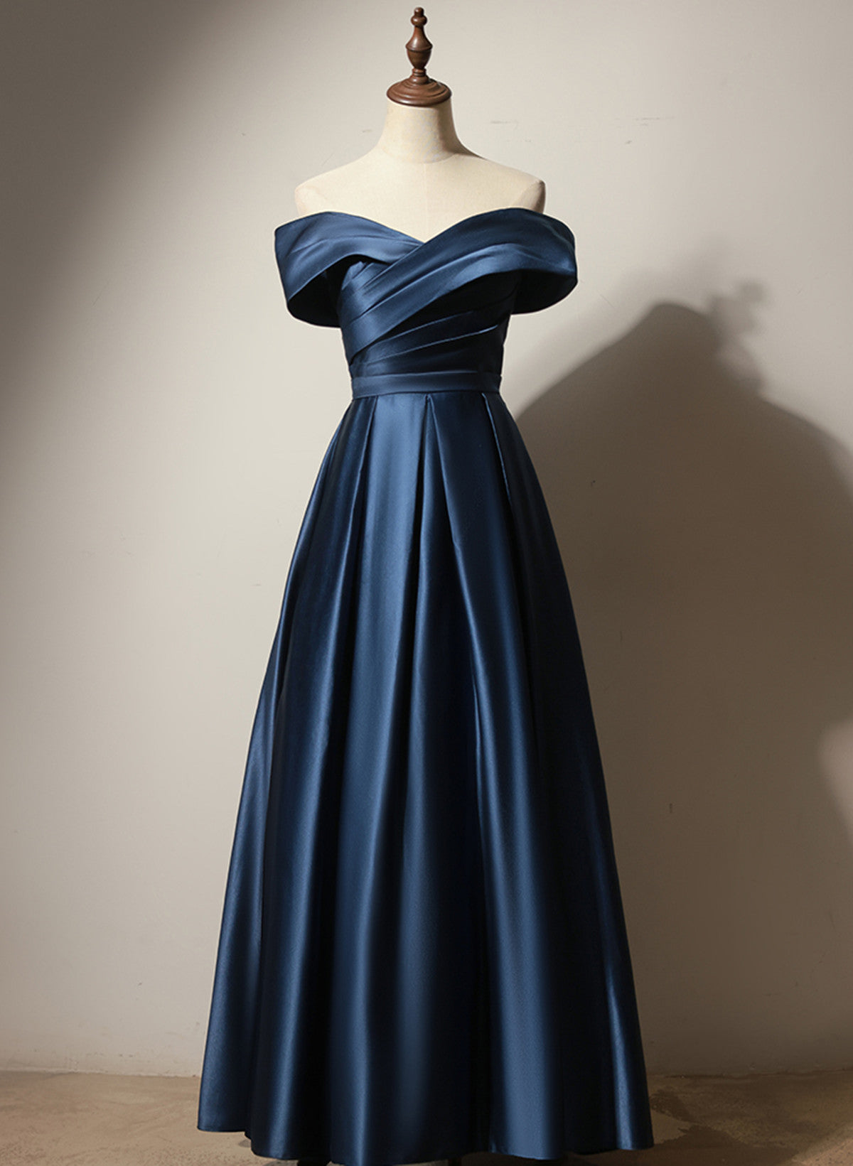 A-line Simple Navy Blue Long Prom Dress, Blue Sweetheart Evening Dress Cutedressy A-line Simple Navy Blue Long Prom Dress, Blue Sweetheart Evening Dress Cutedressy