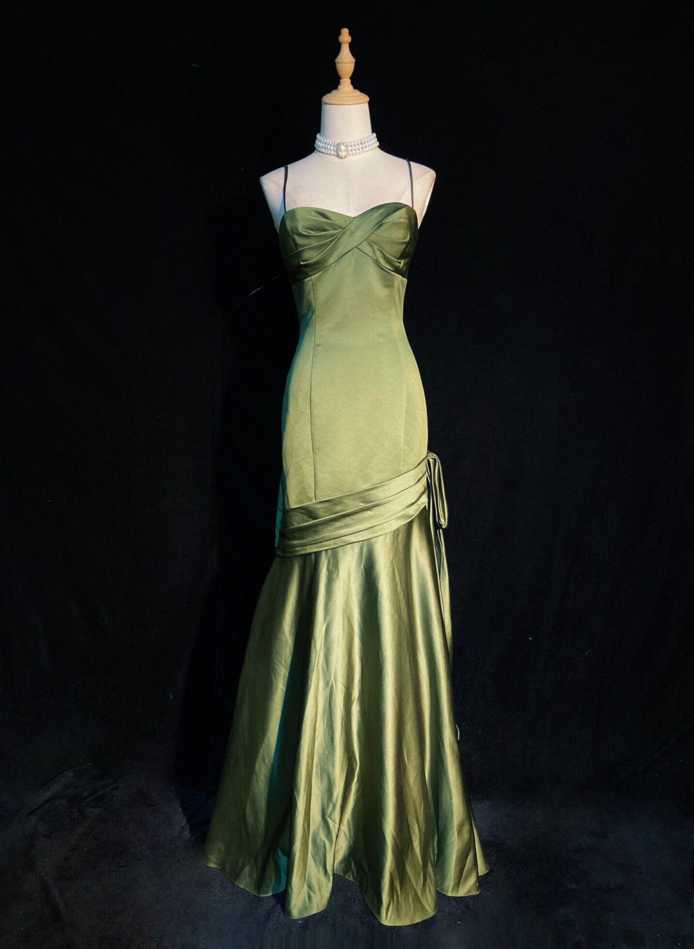 Green Chic Style Long Satin Sweetheart Party Dress, Green Formal Dress Cutedressy Green Chic Style Long Satin Sweetheart Party Dress, Green Formal Dress Cutedressy