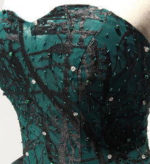 Beautiful Dark Green and Black Tulle Short Party Dress, Homecoming Dresses Beautiful Dark Green and Black Tulle Short Party Dress, Homecoming Dresses