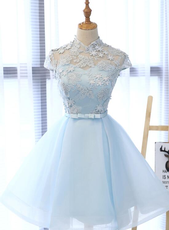 Cute Light Blue Homecoming Dress for Sale, Lovely Tulle Formal Dresses Cutedressy Cute Light Blue Homecoming Dress for Sale, Lovely Tulle Formal Dresses Cutedressy