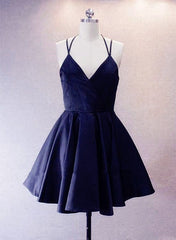 Navy Blue Homecoming Dresses, Simple Pretty Prom Dress Navy Blue Homecoming Dresses, Simple Pretty Prom Dress