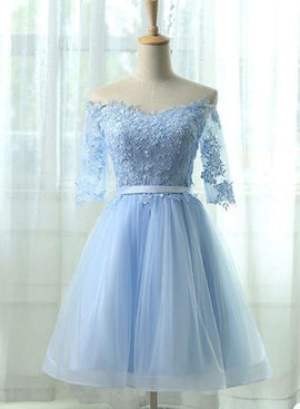 Light Blue Short Homecoming Dress , Elegant Party Dress, Cute Formal Dresses