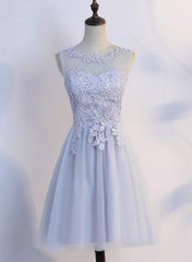 Simple Tulle and Lace Short Prom Dresses, Homecoming Dresses, Cute Party Dresses Simple Tulle and Lace Short Prom Dresses, Homecoming Dresses, Cute Party Dresses