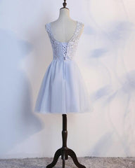 Simple Tulle and Lace Short Prom Dresses, Homecoming Dresses, Cute Party Dresses Simple Tulle and Lace Short Prom Dresses, Homecoming Dresses, Cute Party Dresses