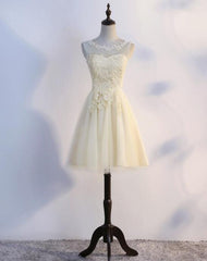 Simple Tulle and Lace Short Prom Dresses, Homecoming Dresses, Cute Party Dresses Simple Tulle and Lace Short Prom Dresses, Homecoming Dresses, Cute Party Dresses