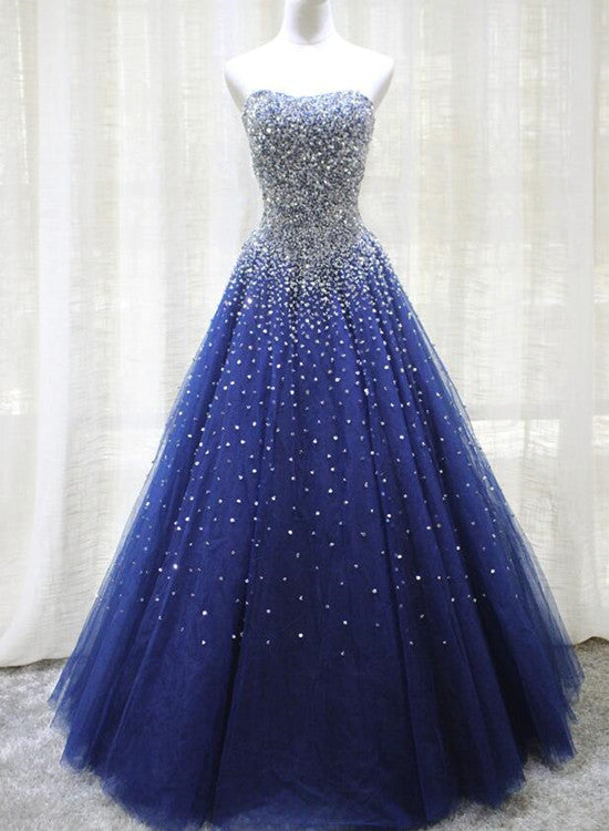 Gorgeous Sparkle Blue Sweet 16 Dress, Handmade Beaded Formal Gown, Jun Cutedressy Gorgeous Sparkle Blue Sweet 16 Dress, Handmade Beaded Formal Gown, Jun Cutedressy