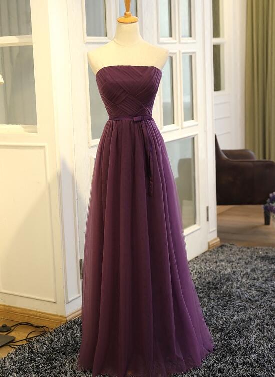 Dark Purple Tulle Long Formal Dress, Grape Party Dress , Party Dress Cutedressy Dark Purple Tulle Long Formal Dress, Grape Party Dress , Party Dress Cutedressy