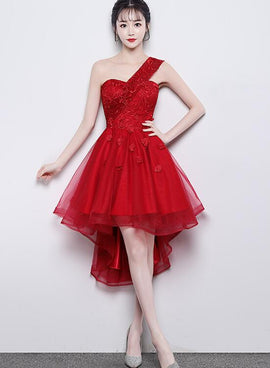 Red High Low Homecoming Dress