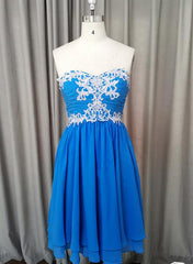 blue short party dress