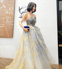 Beautiful Blue Gradient A-line Long Prom Dress Party Dress, Blue Evening Prarty Dresses Beautiful Blue Gradient A-line Long Prom Dress Party Dress, Blue Evening Prarty Dresses