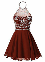 Chiffon O-Neckline Beaded Stylish Junior Prom Dress, Homecoming Dress for Sale Chiffon O-Neckline Beaded Stylish Junior Prom Dress, Homecoming Dress for Sale