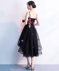 Black Straps High Low New Homecoming Dress , Lovely Tulle Formal Dress Black Straps High Low New Homecoming Dress , Lovely Tulle Formal Dress