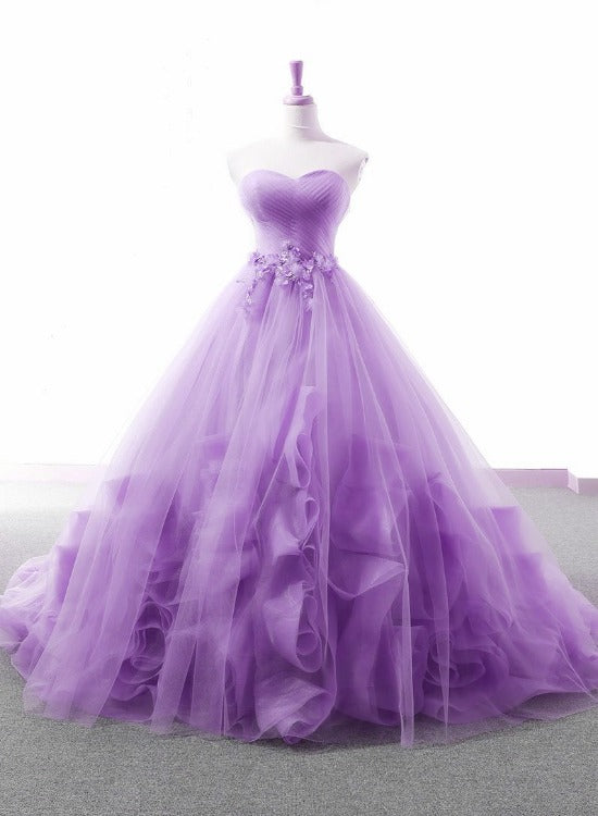 Light Purple Sweetheart Tulle Ball Gown Princess New Style Formal Dres Cutedressy Light Purple Sweetheart Tulle Ball Gown Princess New Style Formal Dres Cutedressy