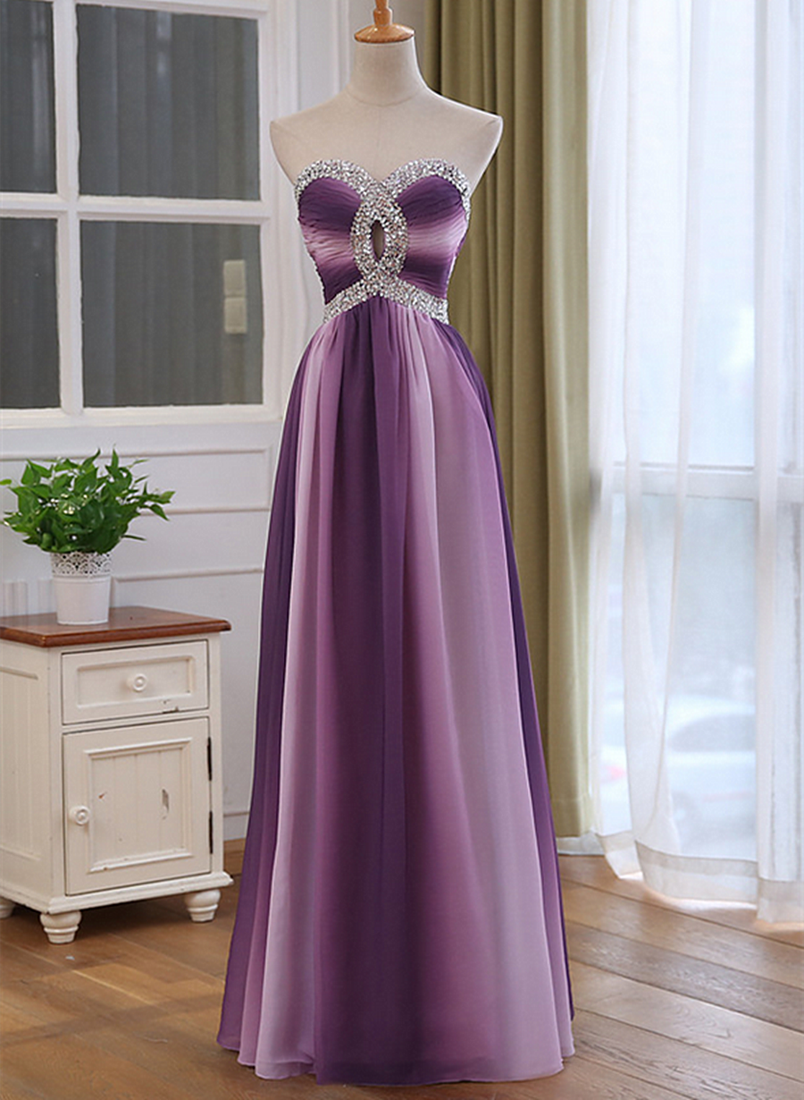 gradient chiffon prom dress Gradient Flowing Chiffon Maxi Dress With Scarf