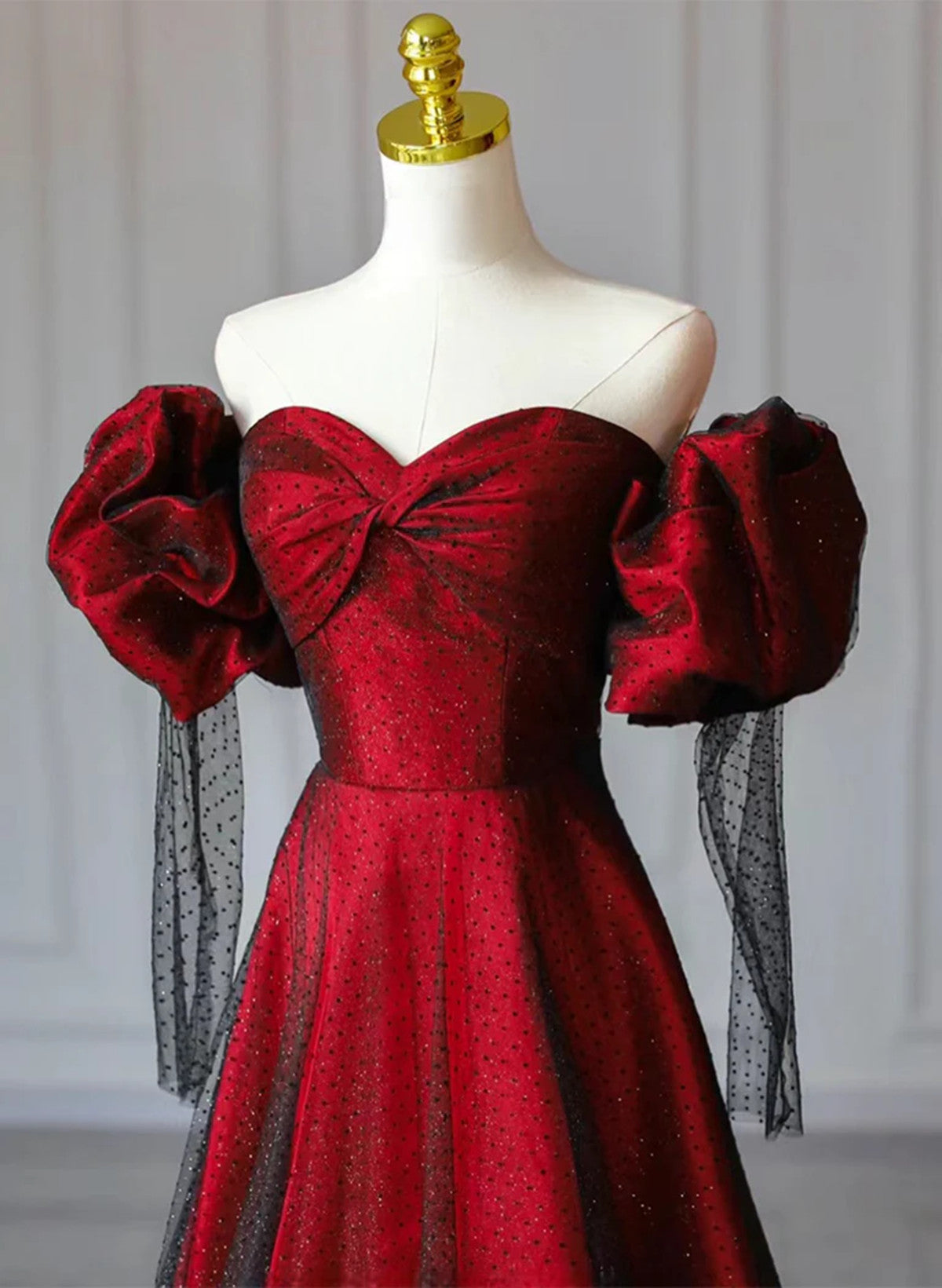 Black and Red Off Shoulder Sweetheart Party Dress, A-line Long Evening – Cutedressy Black and Red Off Shoulder Sweetheart Party Dress, A-line Long Evening – Cutedressy