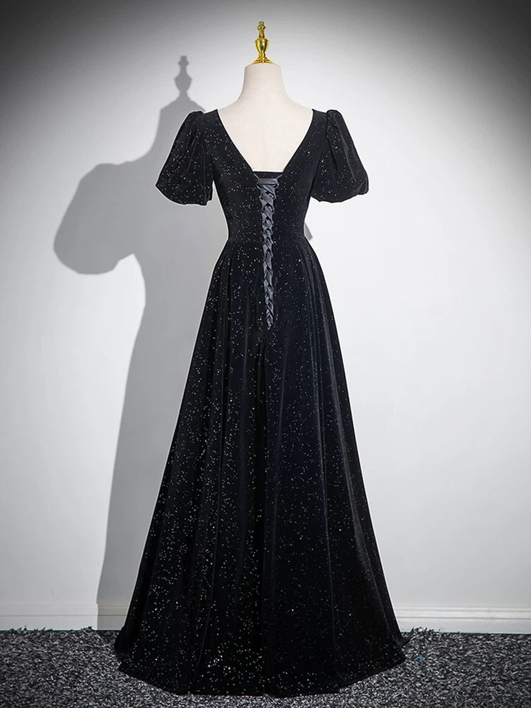 A Line Black Short Evening Dress Cocktail Dresses Short Party Dress
