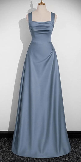A-line Straps Floor Length Simple Prom Dress, Straps Wedding Party Dress Party Dress