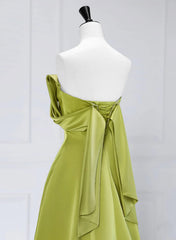 A-line Green Long Formal Dress Prom Dress, Green Floor Length Party Dress