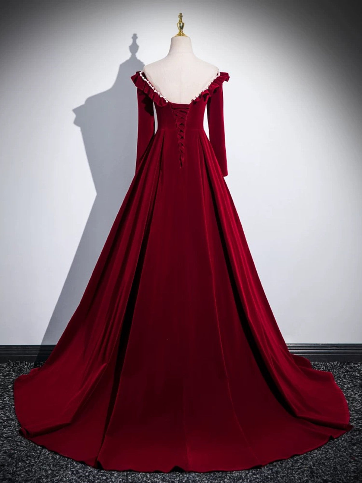 low back red evening dress PrettyLittleThing Women's Double Layer Slinky Low Back Trim Detail Maxi Dress in Red