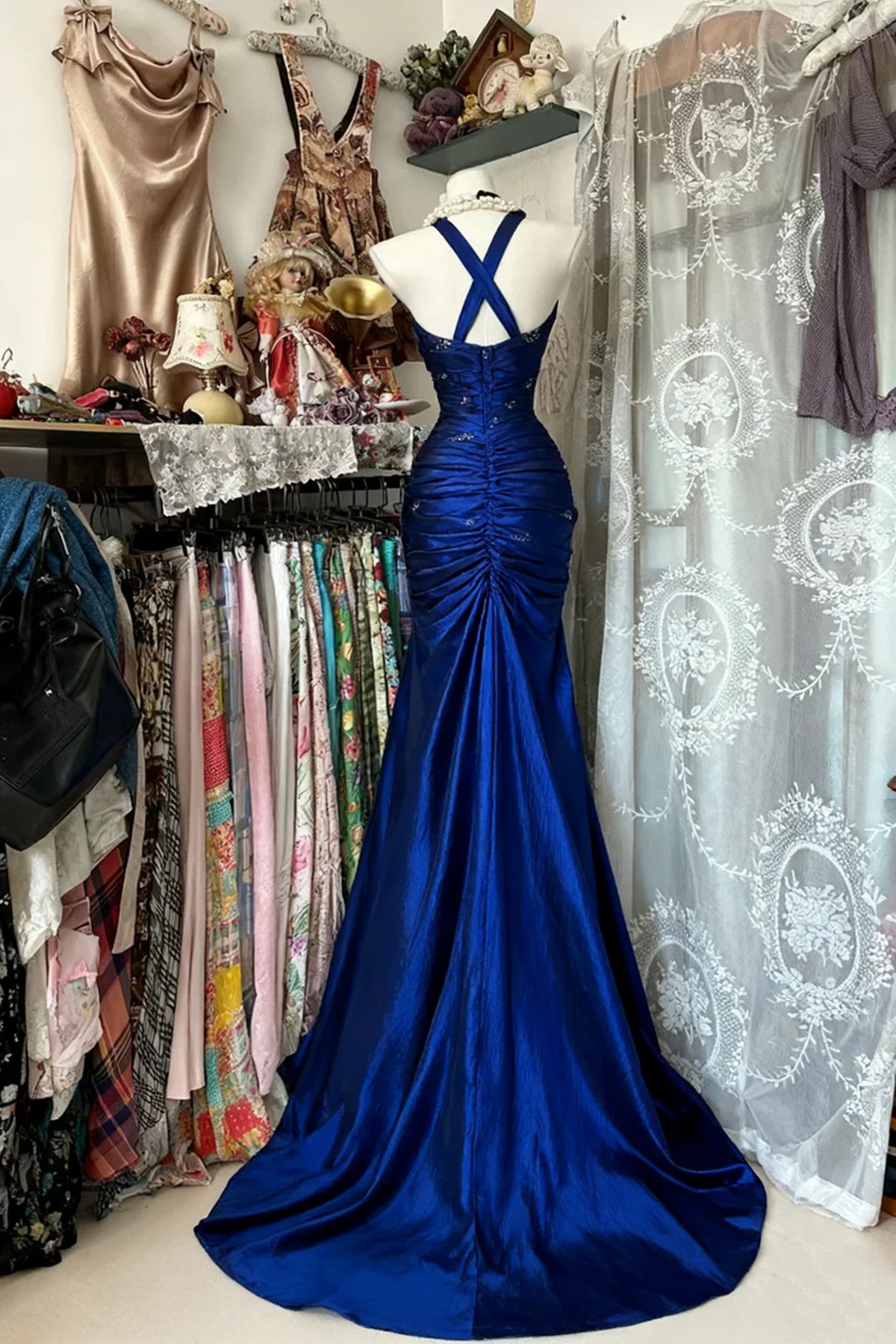 halter sweetheart prom dress Ladivine CD716 Illusion Sweetheart Halter Corset Prom Dress 2026 SILVER-NUDE / 8