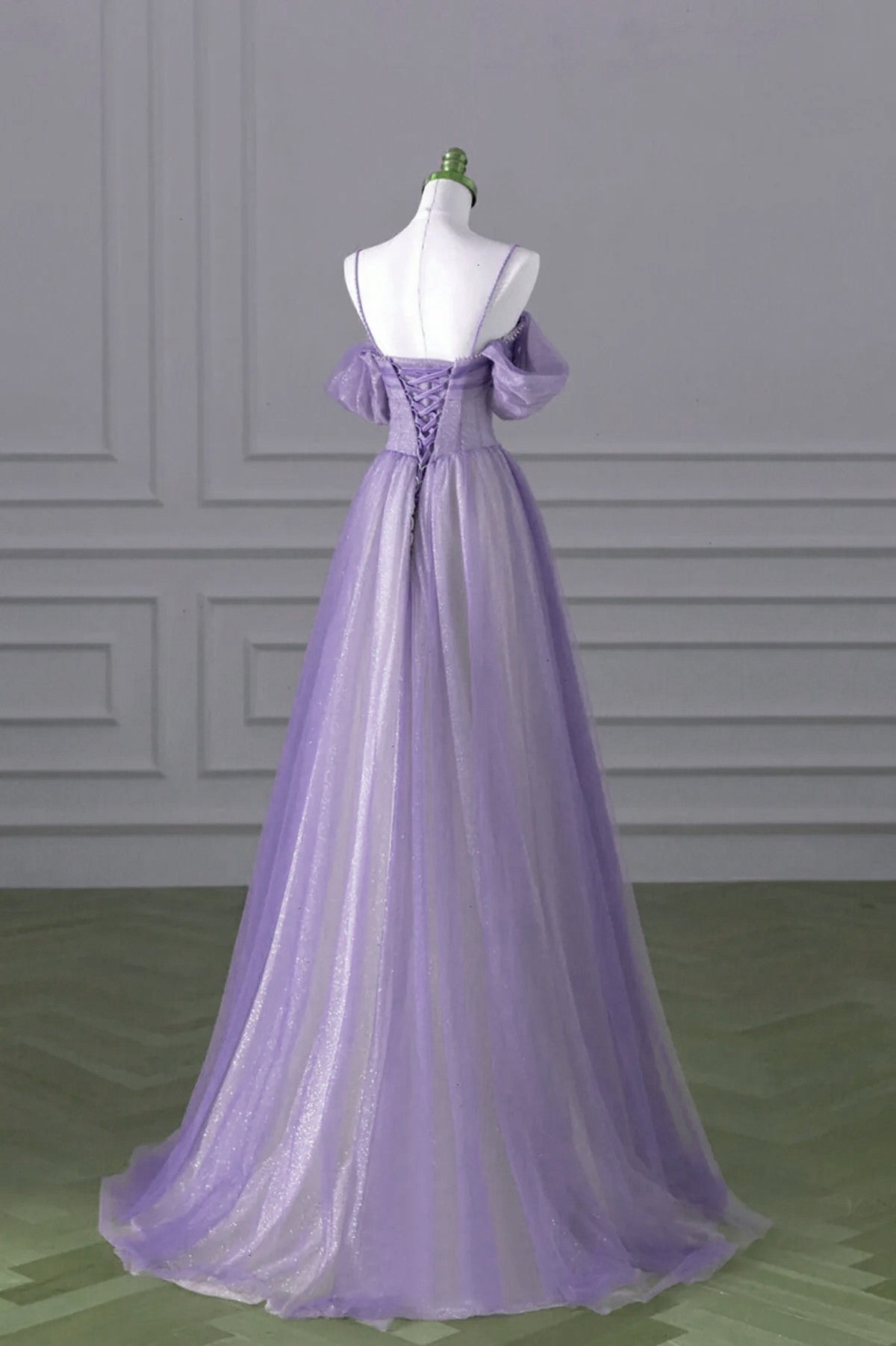 A-line Light Purple Tulle Beaded Long Party Dress, Light Purple Prom D – Cutedressy A-line Light Purple Tulle Beaded Long Party Dress, Light Purple Prom D – Cutedressy