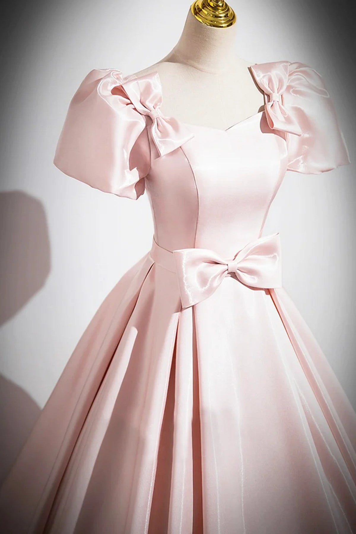 short pink satin prom dress Simple satin pink short prom dress, pink homecoming dress