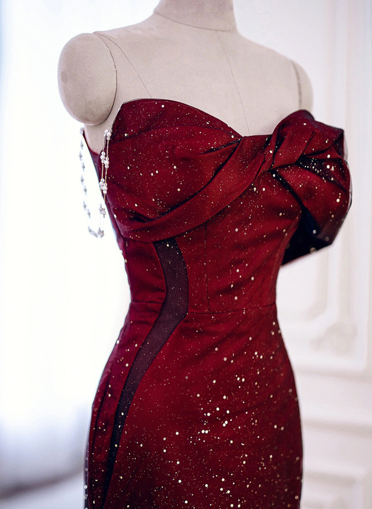 Black and Red Sweetheart Mermaid Long Formal Dress, Black and Red Even Cutedressy Black and Red Sweetheart Mermaid Long Formal Dress, Black and Red Even Cutedressy