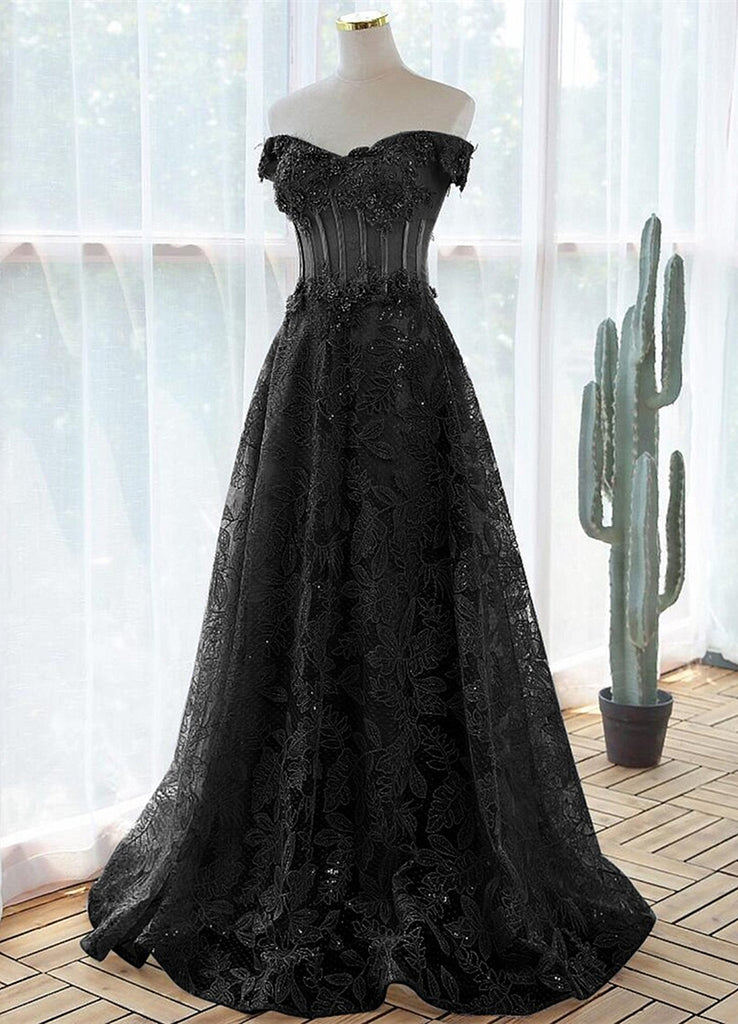 Vintage A line Off The Shoulder Black Short Homecoming Dress Party Dress