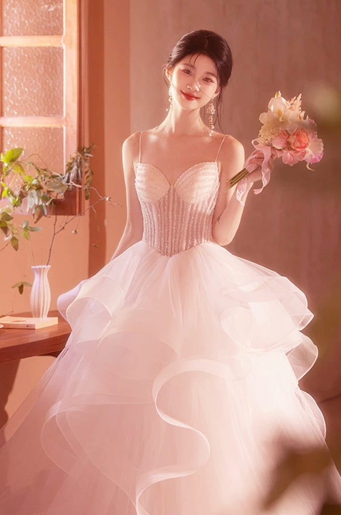 Sweet Strapless White Satin Tulle Pleated A Line Short 16th Birthday Outfits Formal Homecoming Dress main image 1