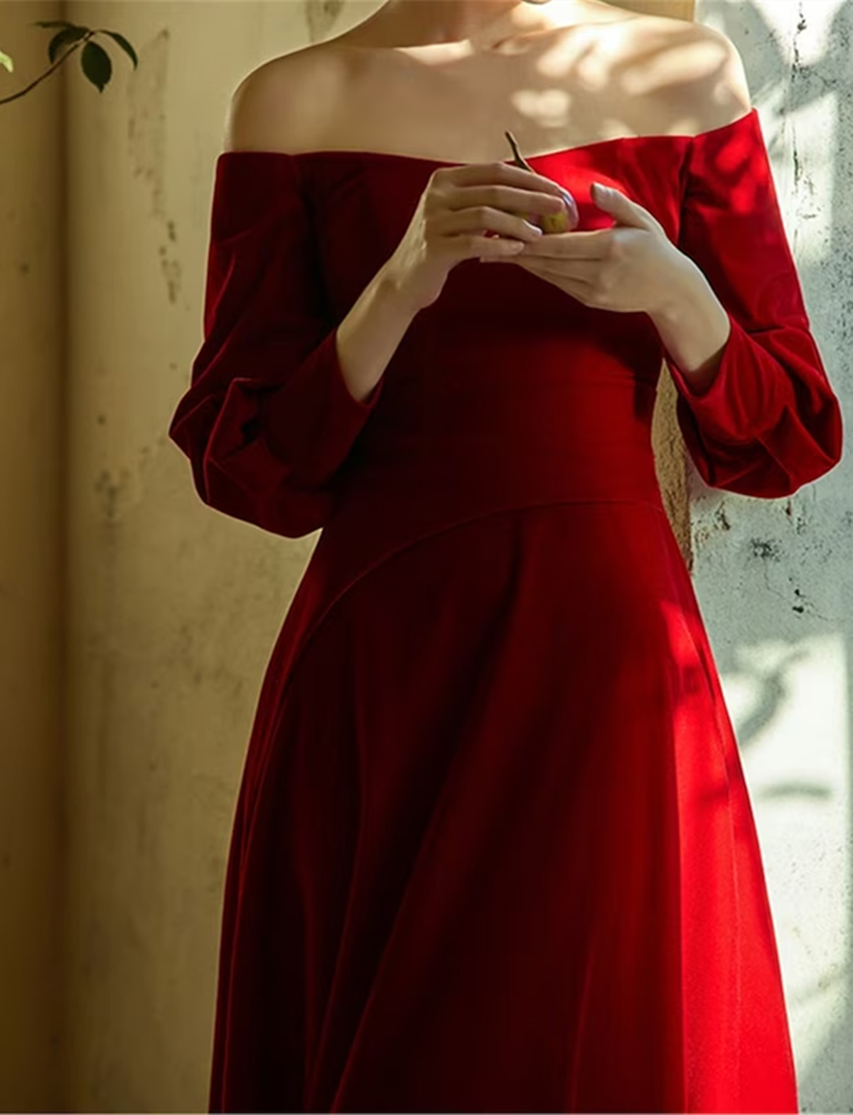 Red off Shoulder Spandex Long Formal Dress, Red A-line Elegant Prom Dress Party Dress