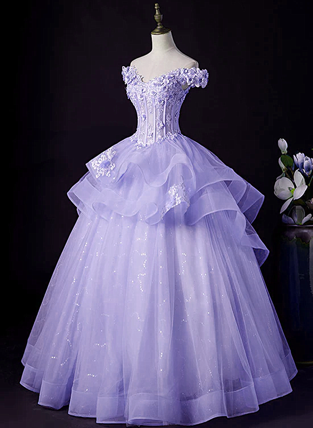 pastel purple lace dress Pastel purple lace dress 12