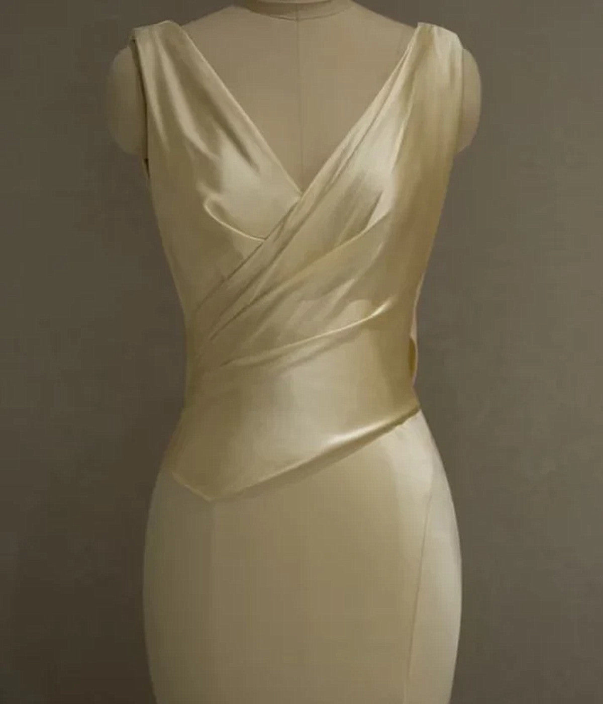 Yellow V-neckline Backless Long Prom Dress, Yellow Formal Dress Party Dress