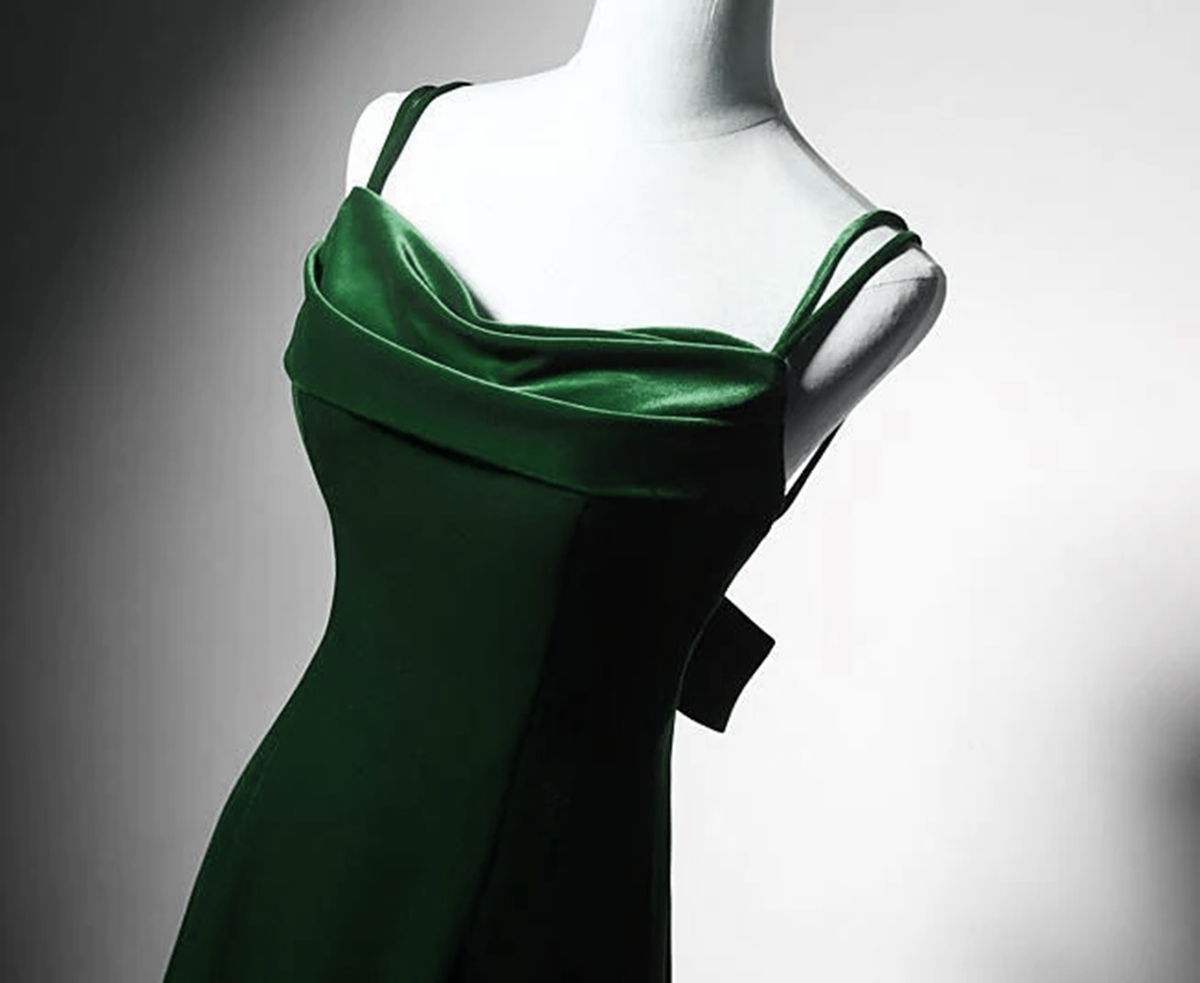 Green Mermaid Long Velvet Party Dress, Green Straps Long Formal Dress Cutedressy Green Mermaid Long Velvet Party Dress, Green Straps Long Formal Dress Cutedressy