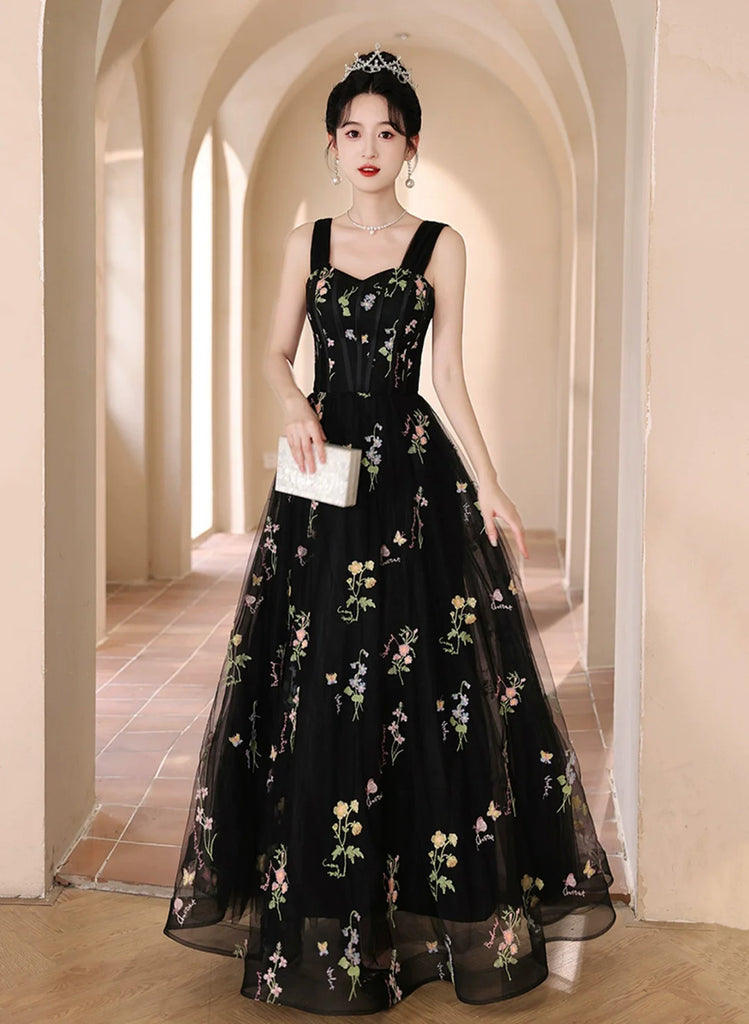 Elegant Off-Shoulder Tulle A-Line Prom Gown: Shiny Burgundy Long Formal Dress