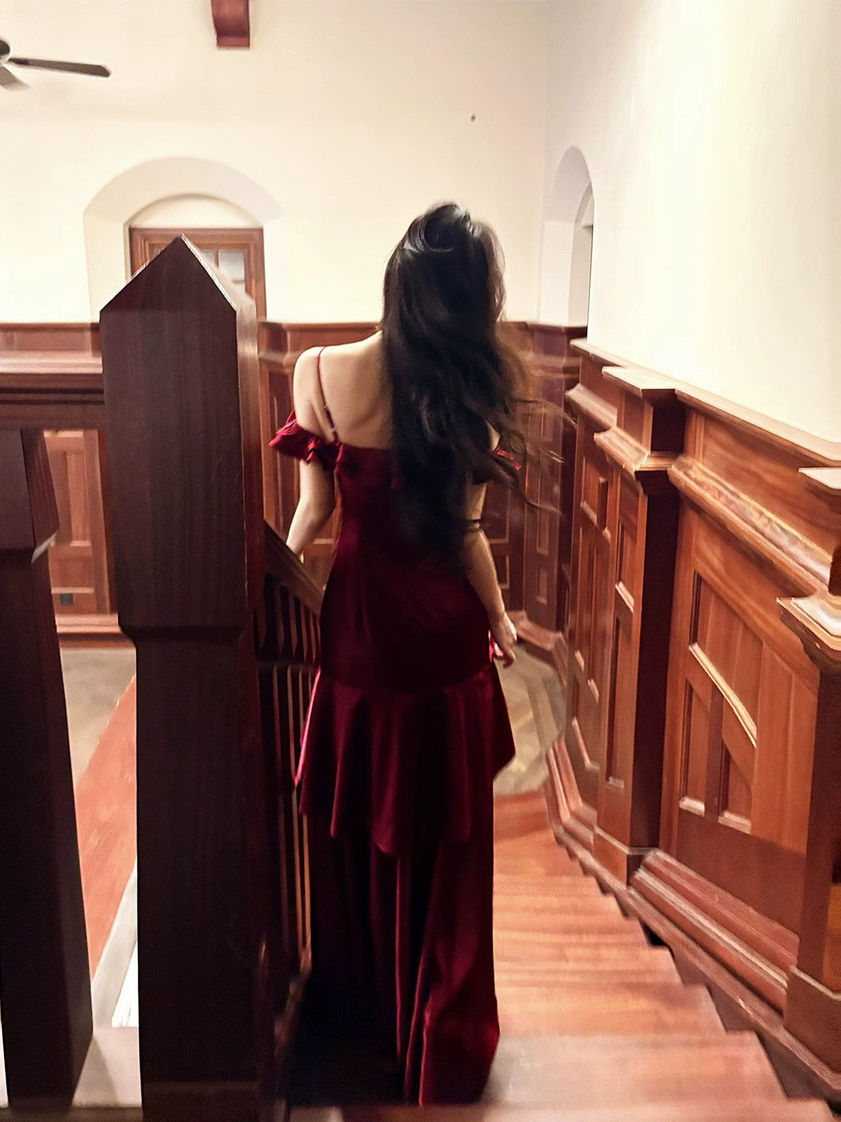 Wine Red Sweetheart Straps Mermaid Long Party Dress, Wine Red Evening Dress Prom Dress