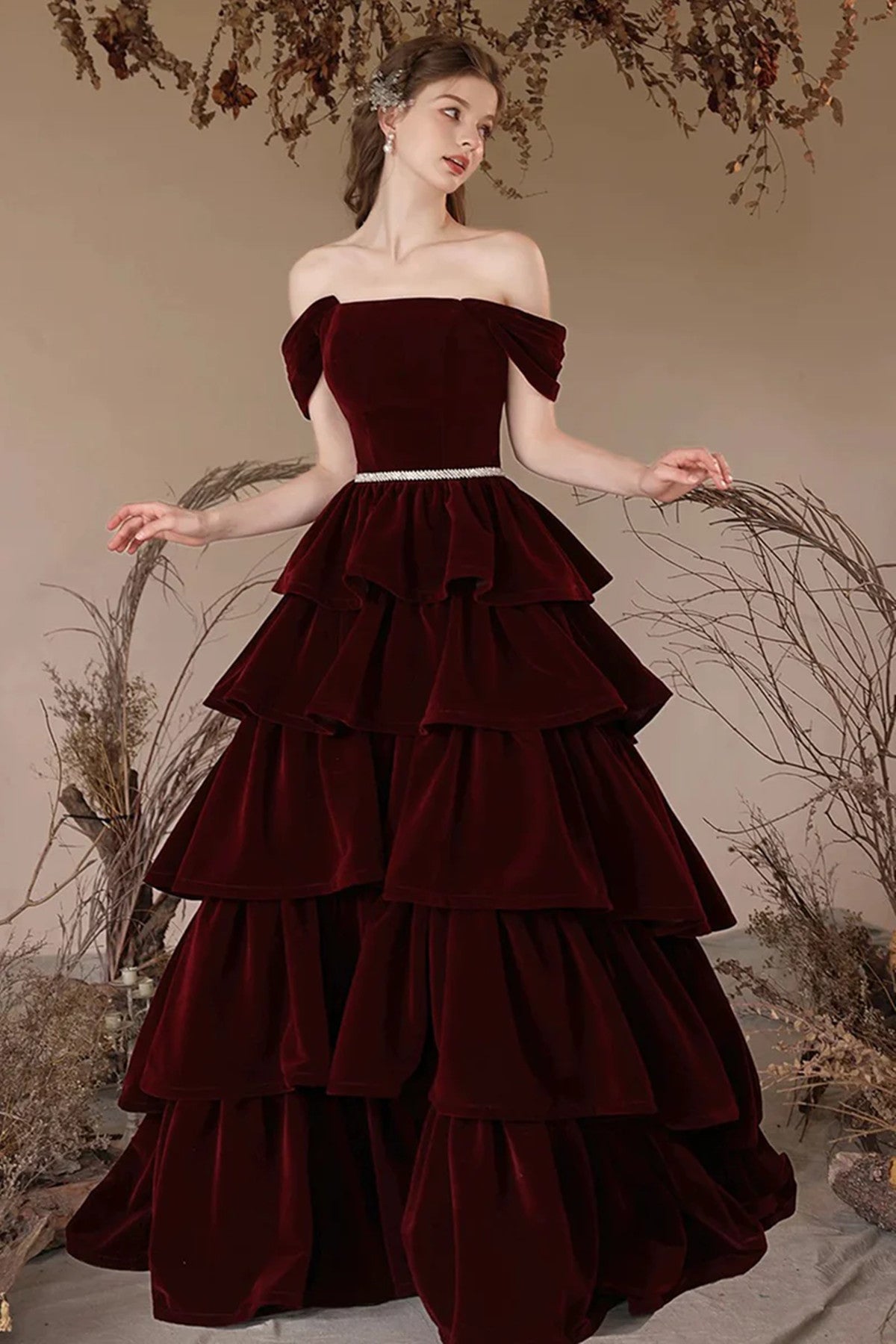 wine red colour dress Prom Dresses Wine Red Colour Gown Beautiful Burgundy A-line Floor Length Satin Prom Dress Party