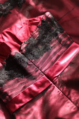 Elegant Black and Red A-line  Style Party Dress, Black and Red Evening Dress