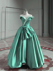 Mint Blue Satin Sweetheart Long Wedding Party Dress, Mint Blue Satin Prom Dress
