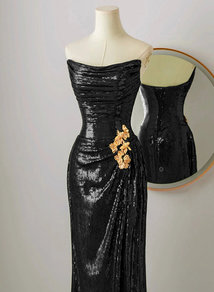 J&J Fashion 1428 Sequins Floor-Length Prom Gown Strapless main image 1