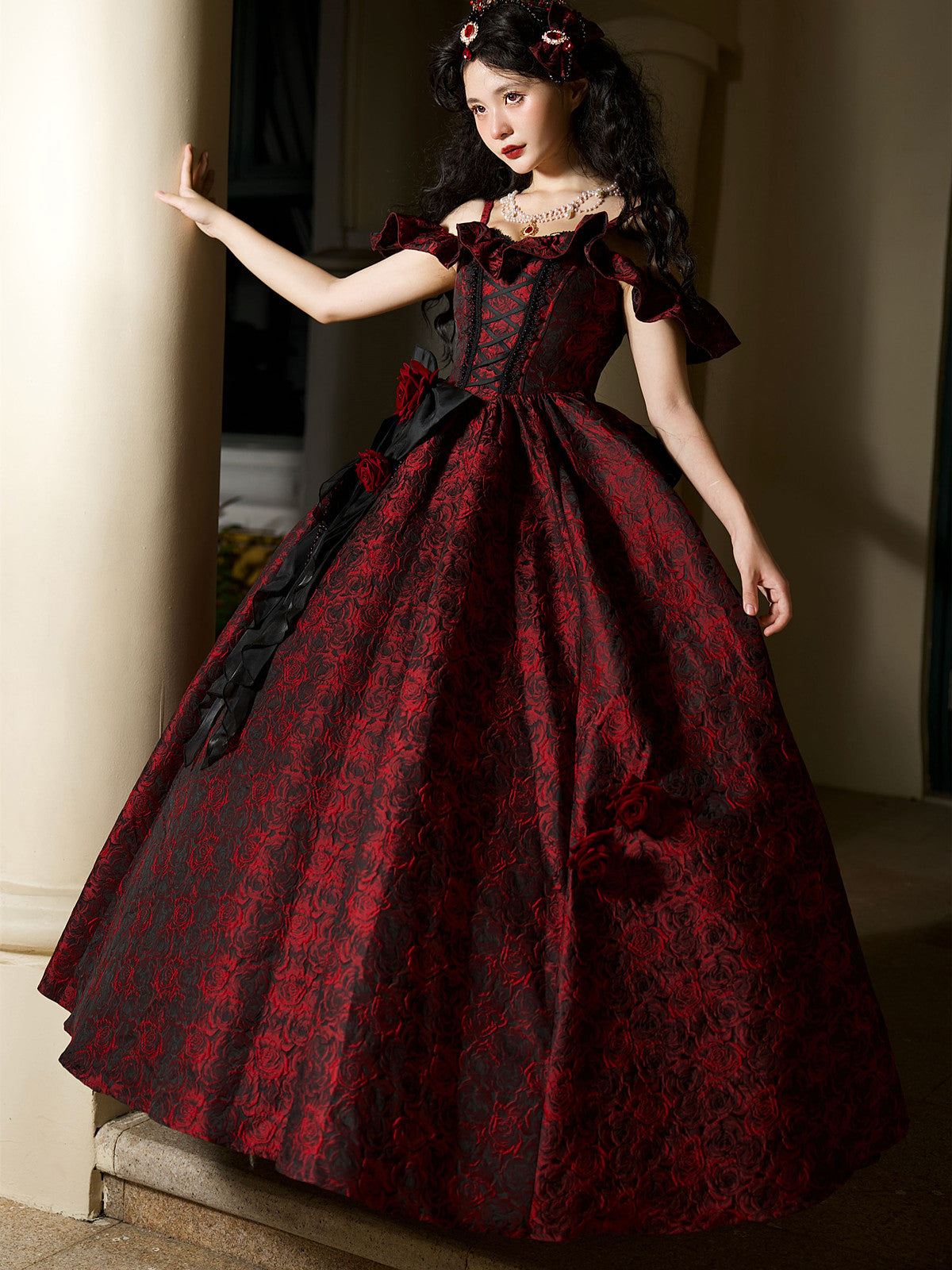Gorgeous Black and Red Straps Off Shoulder Party Dress, Sweet 16 Formal Dress Gorgeous Black and Red Straps Off Shoulder Party Dress, Sweet 16 Formal Dress