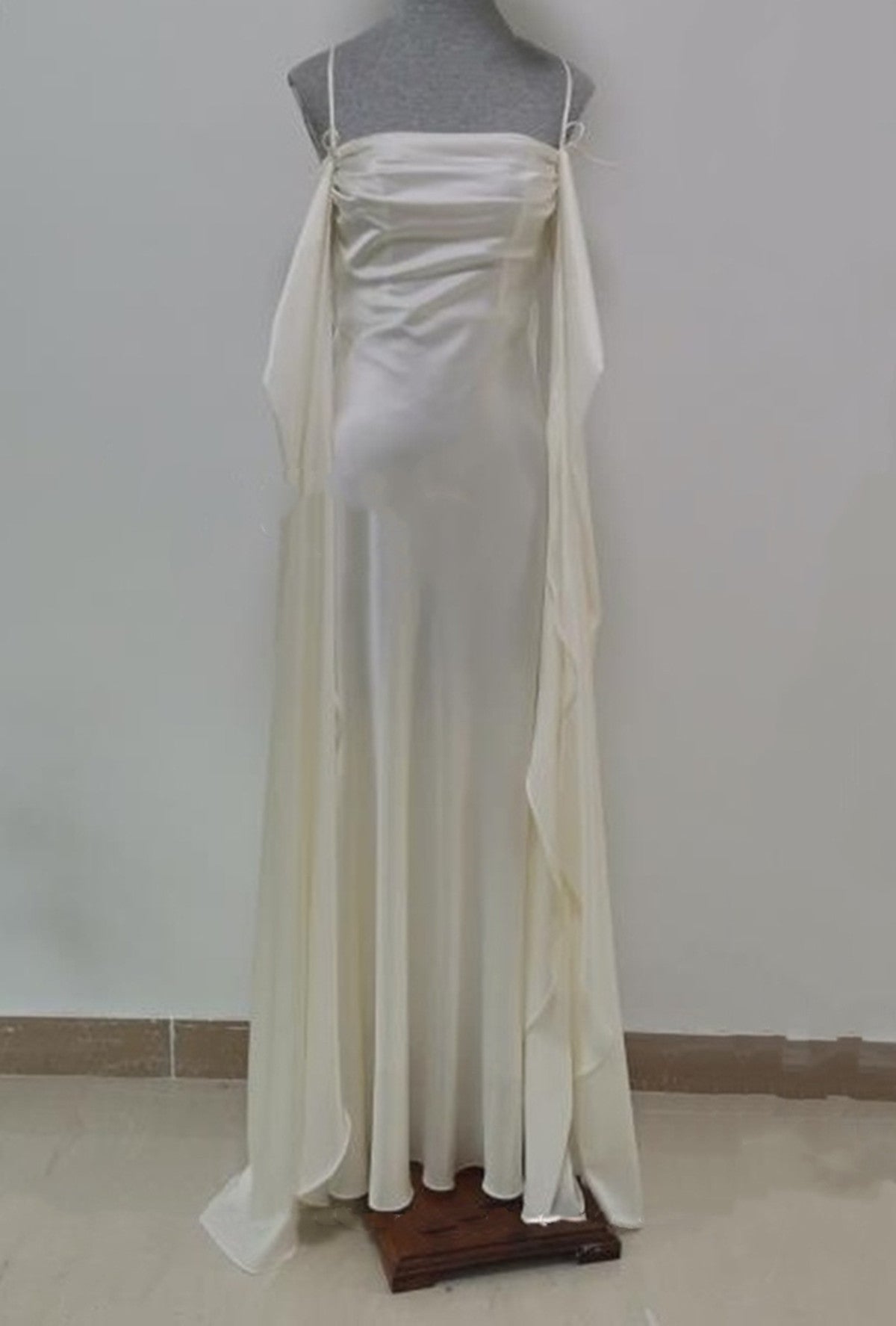 Ivory Satin Long Simple Evening Dress, Ivory Long Prom Dress Party Dre Cutedressy Ivory Satin Long Simple Evening Dress, Ivory Long Prom Dress Party Dre Cutedressy