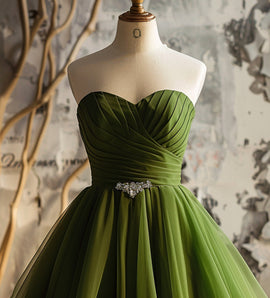 Cute Light Green Tulle Sweetheart Homecoming Dress, Green Tulle Party Dress